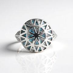 Anello in argento con Topazio Blu Cielo