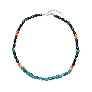 Collier en argent et Onyx noir