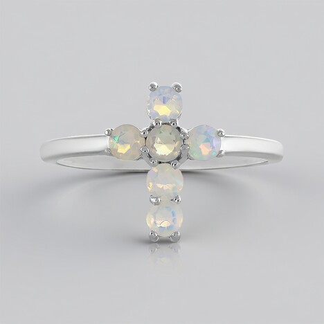 Anello in argento con Opale di Welo