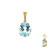9K Sky Blue Topaz Gold Pendant (dagen)