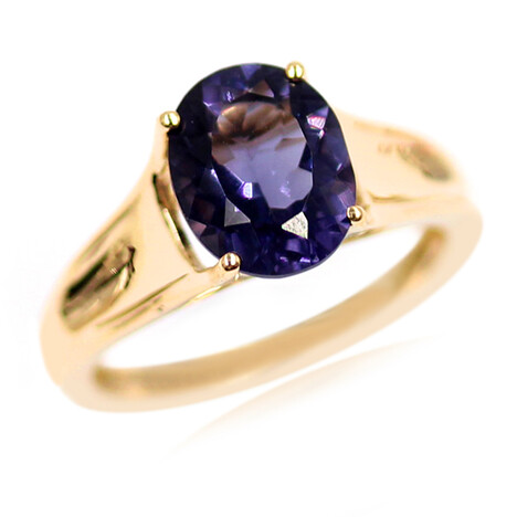 Blaubeer-Quarz-Goldring