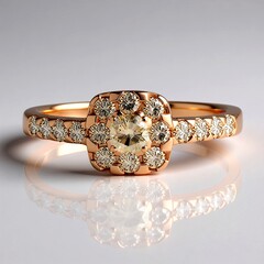 Anello in oro con Diamante Rose de France SI1 di Argyle
