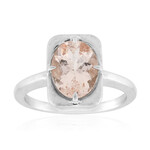 Bague en argent et Morganite du Brésil