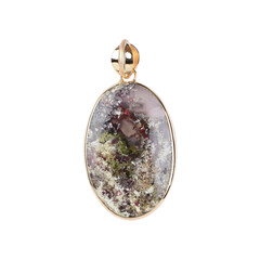 Pendentif en argent et Agate mousse de Java