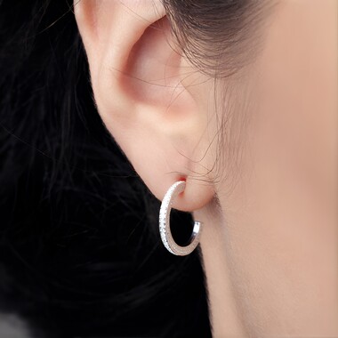 Pendientes en plata con Zircón