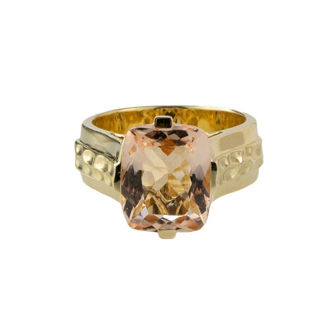 Anello in oro con Morganite AAA (de Melo)