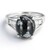 Anello in argento con Ossidiana Fiocco di Neve