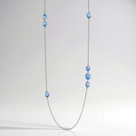 Collana in argento con Calcedonio Blu