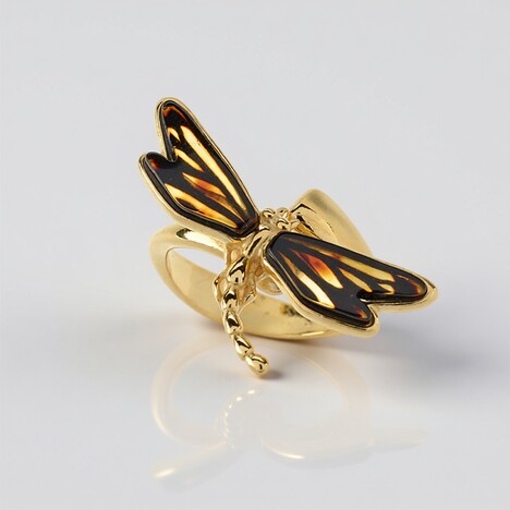 Anello in argento con Ambra Baltica (dagen)