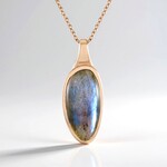 Collier en argent et Labradorite bleue de Maniry (KM by Juwelo)
