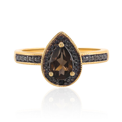 Anillo en plata con Cuarzo ahumado