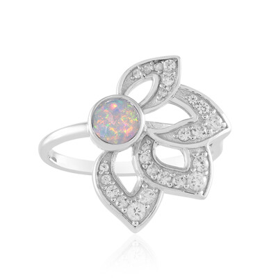Anello in argento con Opale di Welo AAA (de Melo)