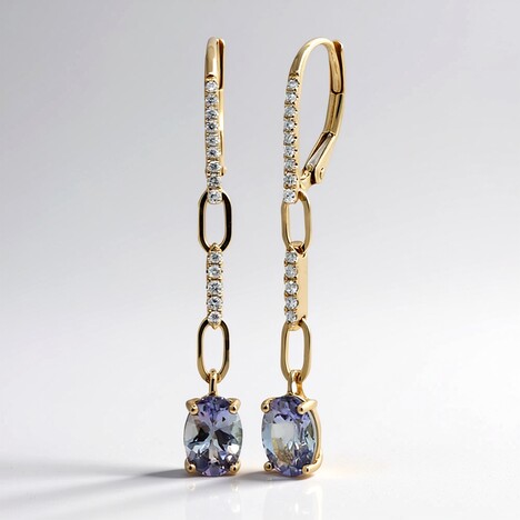 Orecchini in oro con Tanzanite (non riscaldata) (CIRARI)