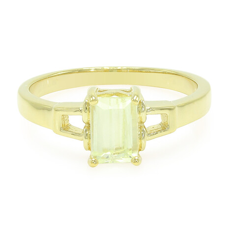 Kanariengelber Kunzit-Silberring