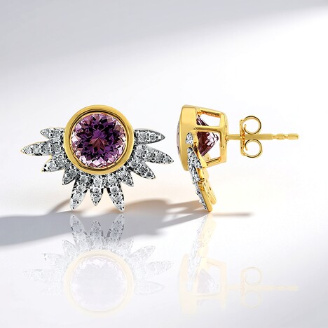 Orecchini in oro con Kunzite Patroke (de Melo)