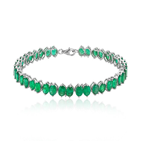 Sambia-Smaragd-Silberarmband