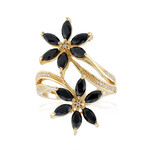 Anello in argento con Zaffiro Nero