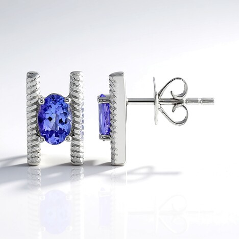 Orecchini in argento con Tanzanite (Pallanova)