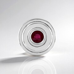 Ciondolo in argento con Rubino Bemainty (MONOSONO COLLECTION)