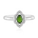 Bague en argent et Diopside de Russie