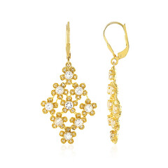 Boucles d'oreilles en argent et Topaze blanche