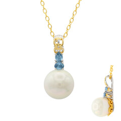 Collana in argento con Perla d'Acqua Dolce Bianca