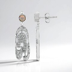 Orecchini in argento con Opale di Welo (MONOSONO COLLECTION)