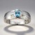Anello in argento con Acquamarina del Mozambico (Pallanova)