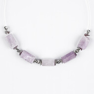 Kunzite Silver Necklace