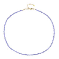 Zilveren halsketting met tanzanieten