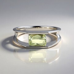 Anello in argento con Kunzite Canarino