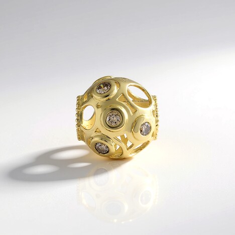 Ciondolo in oro con Diamante Champagne I2 (Ornaments by de Melo)