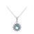 Collier en argent et Topaze bleu ciel