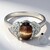Anello in argento con Occhio di Tigre Rosso