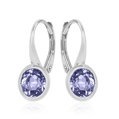 Unheated Tanzanite Silver Earrings