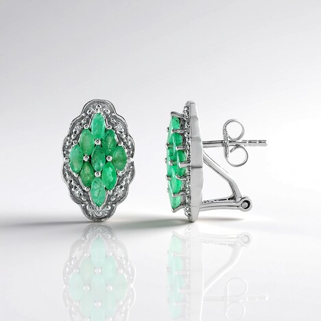 Orecchini in argento con Smeraldo Socoto