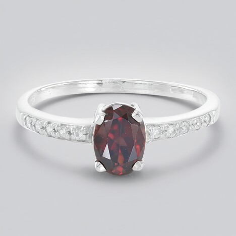 Anello in argento con Zircone Cioccolato