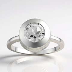 Anello in argento con Topazio Bianco