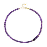 Collar en plata con Amatista de Zambia (Riya)