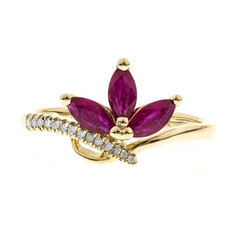 Anillo en oro con Rubí de Mozambique AAA