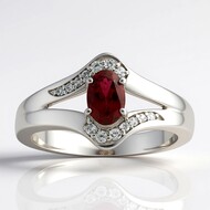 Anello in argento con Rubellite Brasiliana AAA