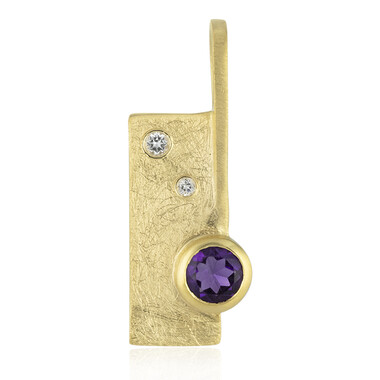 Zilveren hanger met een Zambia-amethist (MONOSONO COLLECTION)