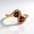Magenta Garnet Silver Ring