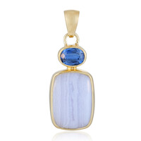 Blue Lace Agate Silver Pendant (Bali Barong)