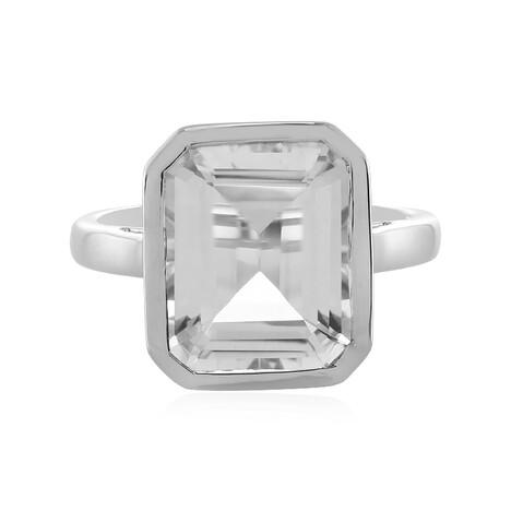 Anillo en plata con Topacio blanco