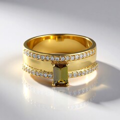 Anello in oro con Tanzanite Gialla (non riscaldata)