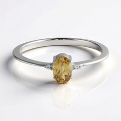 Anello in argento con Zircone Champagne