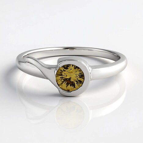 Anello in argento con Zircone Giallo