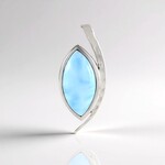 Ciondolo in argento con Larimar (MONOSONO COLLECTION)