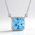 Collana in argento con Topazio Blu Svizzero